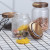 350 500 750 1000 1700ml Round Shape High Borosilicate Glass Storage Jar Food Container with Bamboo Wooden Lids