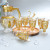 Wholesale 7pcs Plating Glass Set Gold and Silver Drinking Glass Set with Jug Water Glass Set