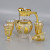Wholesale 7pcs Plating Glass Set Gold and Silver Drinking Glass Set with Jug Water Glass Set