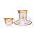 Wholesale 36pcs Handmade Decal Turkish Tea Cup Set Arabic Coffee Cup with Saucer Tea Cup Set