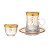 Wholesale 36pcs Handmade Decal Turkish Tea Cup Set Arabic Coffee Cup with Saucer Tea Cup Set