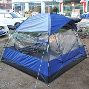 Hot Selling 4 Person Transparent PVC Tent,4 Person Sun Room Tent, CZX-750 Sunroom Tent,Double Layer View Transparent Tent