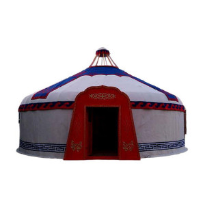 4 Season Luxury Wooden Frame Waterproof Traditional Mongolian Outdoor Waterproof Steel Frame Camping Tent Mongolian Ger Yurt