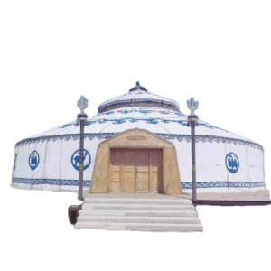 High Quality Family Housing Lodging Aosong Board Carved Mongolian Yurts 4 Season Modern Luxury Mongolian Yurt Tent