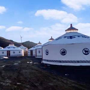 New Trend Luxury Waterproof Glmaping Resort Yurt House Aosong Board Carved Yurt Living Yurt Tent Winter Rooftop Tent
