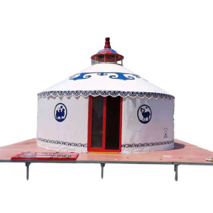 New Custom Wind and Waterproof High Safety Steel Mesh Structure Yurt Tent Large Space Party Outdoor Party Dome Bell Type Camping