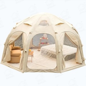 Large Outdoor Luxury Oxford Inflatable Camping House Yurt Tent Canvas Air Dome Tent for Camping