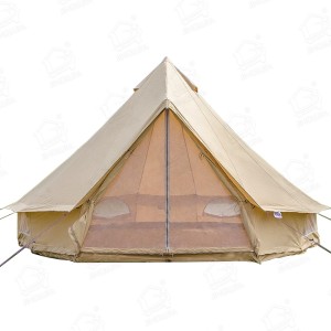 Outdoor Teepee Yurt Glamping 4 Season Cotton Canvas Bell Tent for Luxury Camping