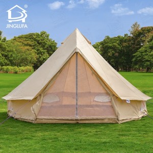 Outdoor Large Family 3m 4m 5m 6m Oxford Canvas Yurt Sibley Bell Tent Camping Glamping Bell Tent Waterproof