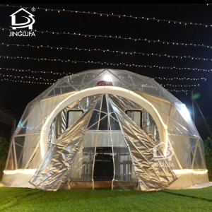 5-7 Person all Year Use Transparent Geodesic Dome Tent for Backyard Outdoor Winter Party