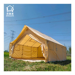 3.7*4.3*1.6*3m Heavy Duty Disaster White Canvas Tent