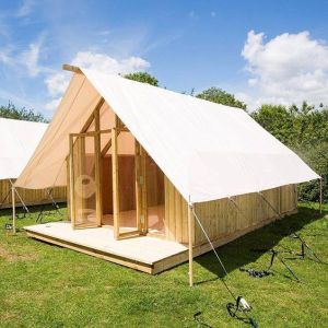 Steel Frame Glamping Four Season with Bathroom Hotel Luxury Resort Tent for Sale