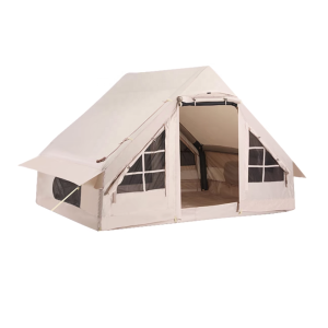 Outdoor Inflatable Air Tent Easy Setup Oxford T/C Tents Family Glamping Cabin Tents for 2/3/4 Person
