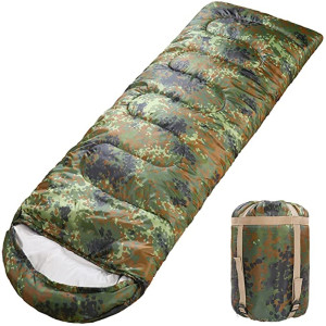 Factory Portable Winter Mummy Sleeping Bag Camping Extra Woodland Camouflage Sleeping Bag Outdoor Sleeping Bag for Camping