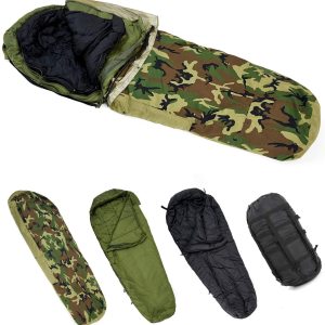 Factory Made Camouflage Mummy Sleeping Bag Emergency Mummy Sleeping Bag for Outdoor Camping Hiking Travelling