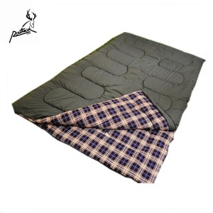 RS-U-5 ROUTMAN Factory Wholesale Double 2 Person Army Green Sleeping Bag for Outdoor Camping Travel