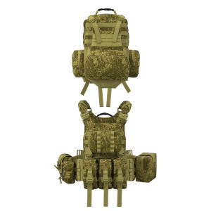 Plate Carrier Modular Assaults Vest System Compatible with a Tactical Assault Backpack Camouflage Vest