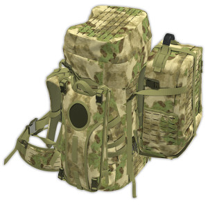 100L ILBE Large Assault Backpack with Hydration Pack FG Camo in 3D Design