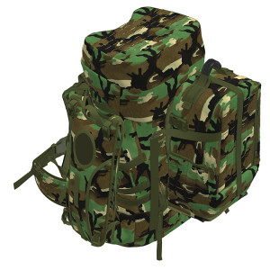 100L ILBE Tactical Large Bergen Woodland Camo in 3D Design