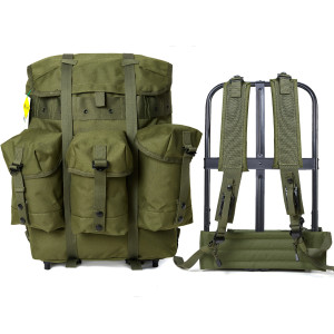 Olive Green Large Tactical Backpack Outdoor Alice Assault Pack Combat Training Hunting Bags
