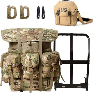 Multicam Camouflage Modular Backpack Alice Rucksack with External Aluminium Frame and Butt Pack