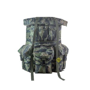 ALICE Pack Tactical Jungle Pack Large Tiger Stripe Camouflage 50L Outdoor Camping Backpack External Frame Backpack