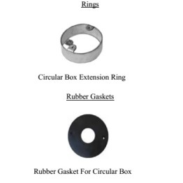 Circular Box Extension Ring and Rubber Gasket for Circular Box